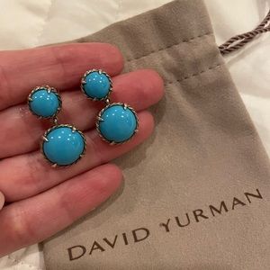 David Yurman turquoise dangling earrings